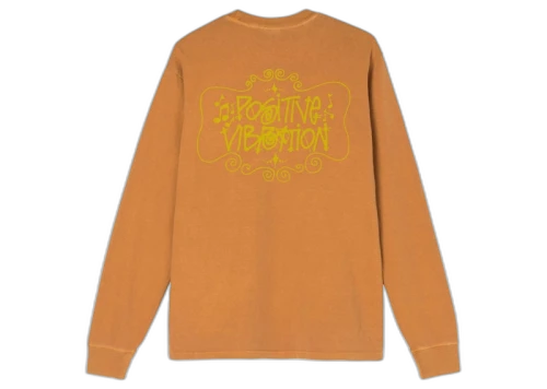 Stussy Positive Vibration Pigment Dyed L/S T-shirt Copper