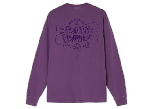 Stussy Positive Vibration Pigment Dyed L/S T-shirt Purple