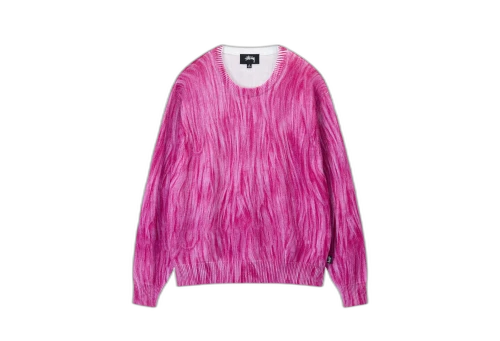 Stussy Printed Fur Sweater Pink (SS23)
