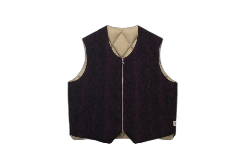 Stussy Python Reversible Vest Burgundy (FW22)
