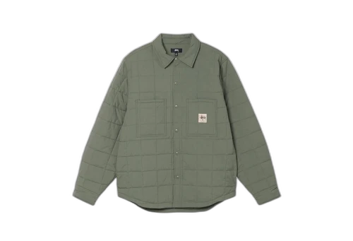 Stussy Quilted Fatigue Shirt Green (FW22)