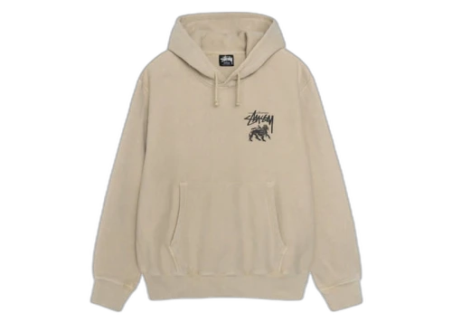 Stussy Rasta Lion Pigment Dyed Hoodie Khaki