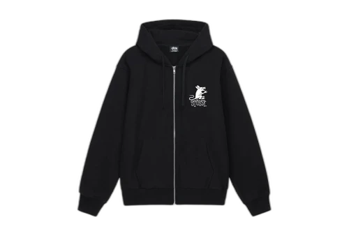 Stussy Rat Zip Hoodie Black (FW22)
