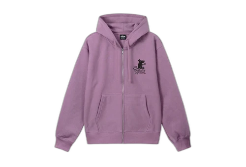 Stussy Rat Zip Hoodie Orchid (FW22)