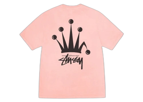 Stussy Regal Crown Pigment Dyed T-shirt Coral