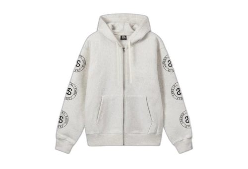 Stussy Seal Zip Hoodie Ash Heather (FW22)