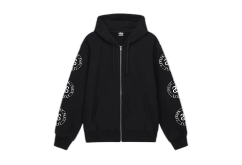 Stussy Seal Zip Hoodie Black (FW22)
