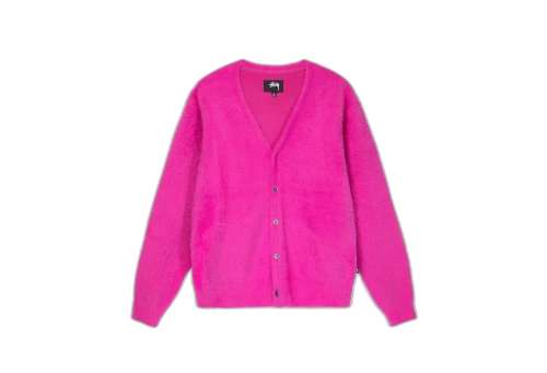 Stussy Shaggy Cardigan Fuchsia (FW22)