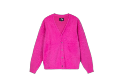 Stussy Shaggy Cardigan Fucshia (FW22)