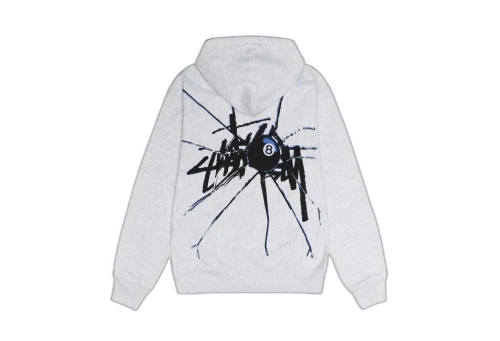 Stussy Shattered Zip Hoodie Ash Heather (SS23)