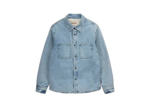 Stussy Sherpa Lined Denim Shirt Stone Wash (SS23)
