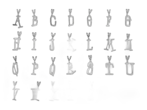 Stussy Silver Alphabet Pendant Silver