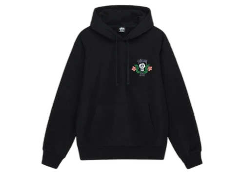 Stussy Skull Crest Hoodie Black