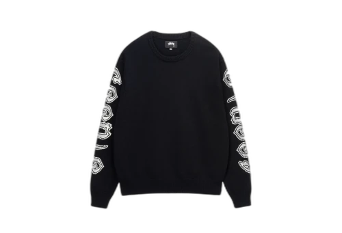 Stussy Sleeve Logo Sweater Black (SS23)