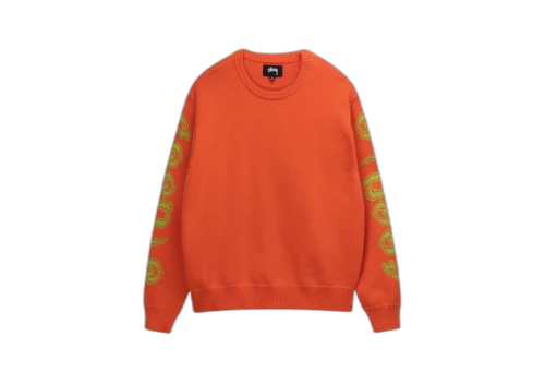 Stussy Sleeve Logo Sweater Orange (SS23)