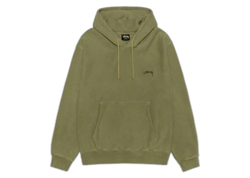 Stussy Smooth Stock Pigment Dyed Hoodie Olive