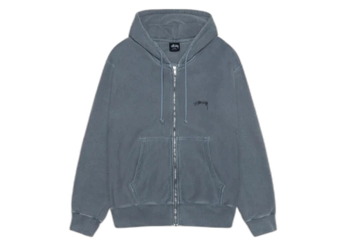Stussy Smooth Stock Pigment Dyed Zip Hoodie Navy