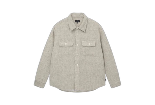 Stussy Speckled Wool CPO Shirt Bone (FW22)