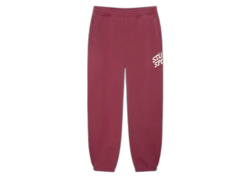 Stussy Sport Crackle Fleece Pant Burgundy