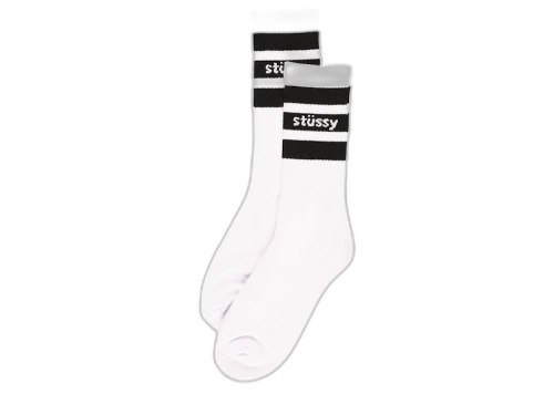 Stussy Sport Crew Socks White/Navy