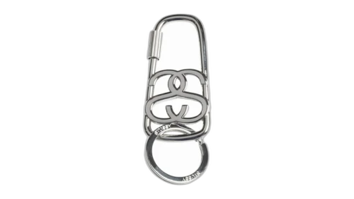 Stussy Ss Link Twist Carabiner Brushed Nickel