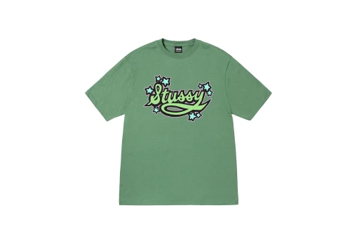 Stussy Star Script Tee Green (SS23)
