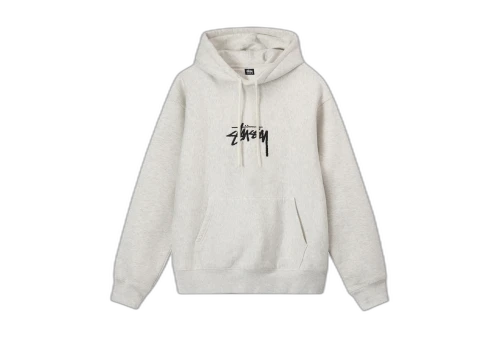 Stussy Stock Logo Applique Hoodie Grey Heather (FW22)