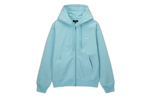 Stussy Stock Logo Zip Hoodie Blue (SS23)