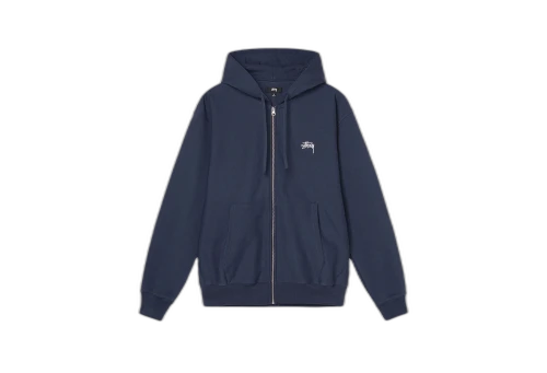 Stussy Stock Logo Zip Hoodie Navy (SS23)