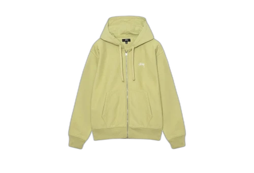 Stussy Stock Logo Zip Hoodie Pale Green (SS23)