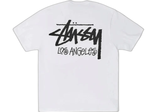 Stussy Stock Los Angeles Tee White