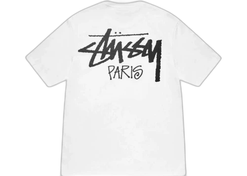 Stussy Stock Paris Tee White