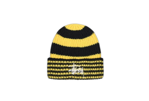 Stussy Striped Big Basic Beanie Black (FW22)