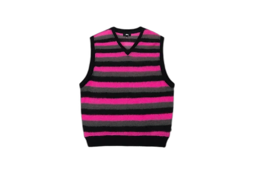 Stussy Striped Sweater Vest Pink (FW22)