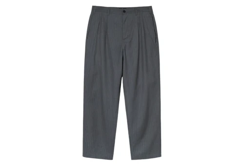 Stussy Striped Volume Pleated Trousers Grey (FW22)