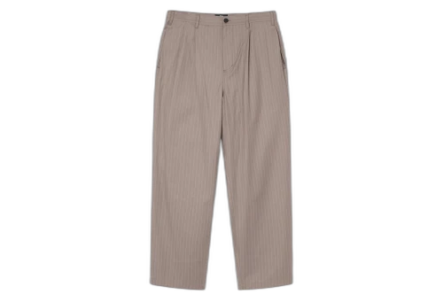 Stussy Striped Volume Pleated Trousers Light Brown (FW22)