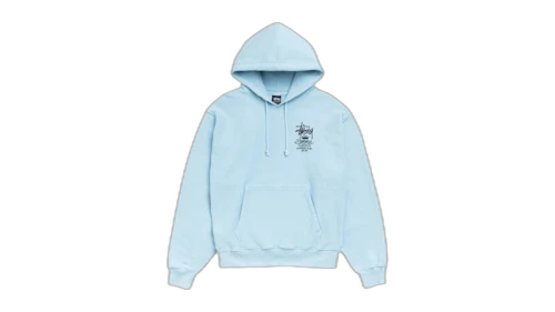 Stussy Summer Classics Garment Dyed Hoodie Sky Blue