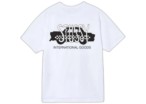Stussy Taxi Cab Tee White