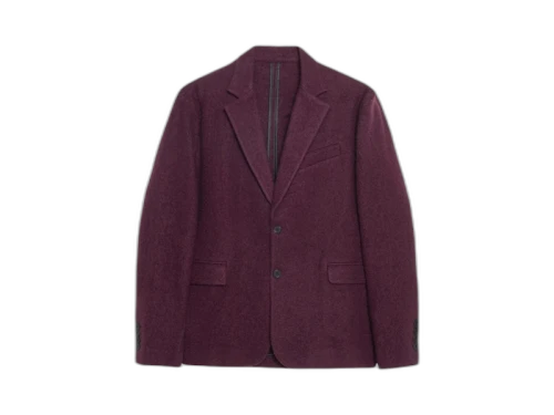 Stussy Textured Wool Blazer Wine