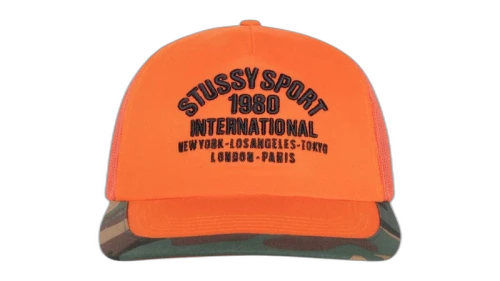 Stussy Trucker International Snapback Orange
