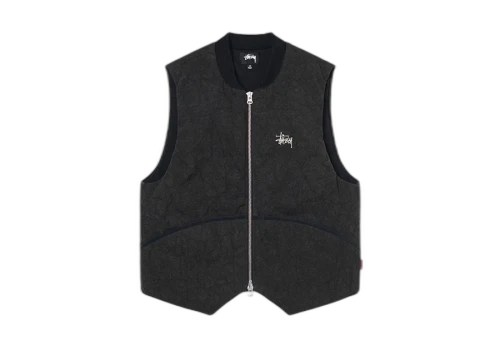 Stussy Washed Canvas Primaloft Vest Black (FW22)