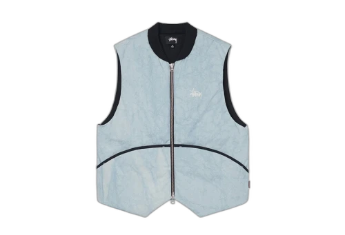 Stussy Washed Canvas Primaloft Vest Light Blue (FW22)