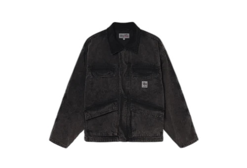 Stussy Washed Canvas Shop Jacket Black (FW22)