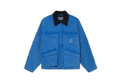 Stussy Washed Canvas Shop Jacket Blue (FW22)