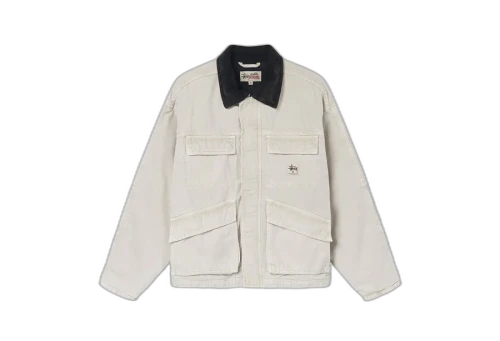 Stussy Washed Canvas Shop Jacket Bone (FW22)