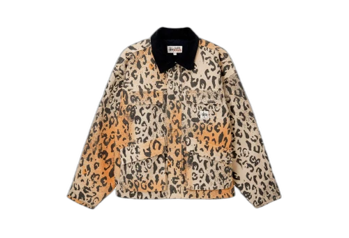 Stussy Washed Canvas Shop Jacket Leopard (FW22)