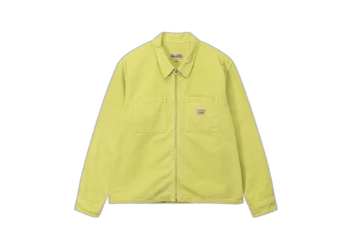 Stussy Washed Canvas Zip Shirt Lime (FW22)
