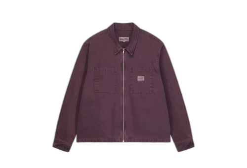 Stussy Washed Canvas Zip Shirt Purple (FW22)