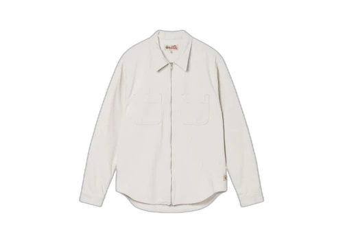 Stussy Wide Wale Cord Zip Shirt Bone (FW22)