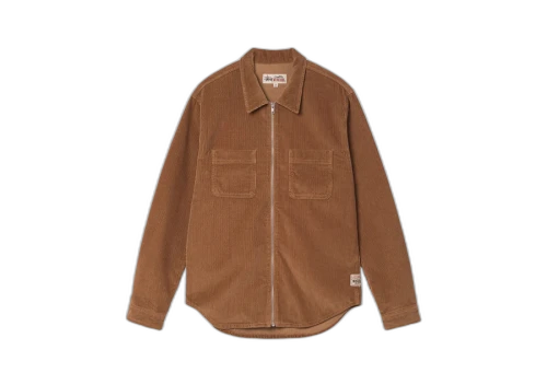 Stussy Wide Wale Cord Zip Shirt Copper (FW22)